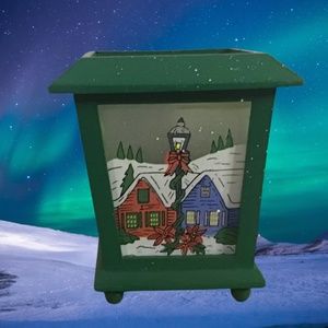 Vintage Knightsbridge Christmas House Motive Candle Holder New Dead-stock O S